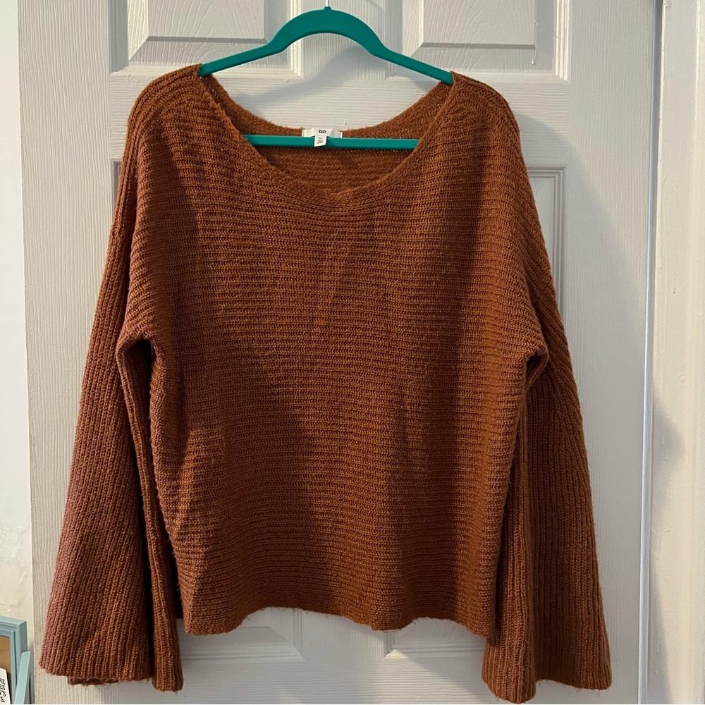 BP Rust Knit Crew Neck Sweater